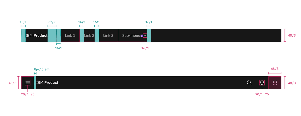 ui shell header spec